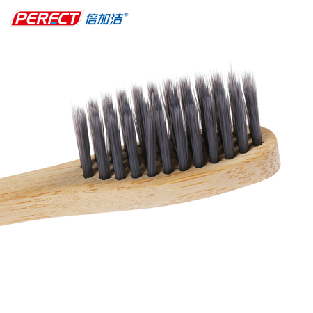 BA-01 FDA Approved Eco- friendly Charcoal Bristles Bamboo Toothbrush